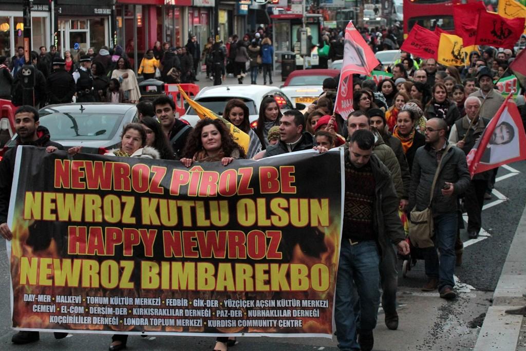 Londra’da Newroz Yürüyüşü