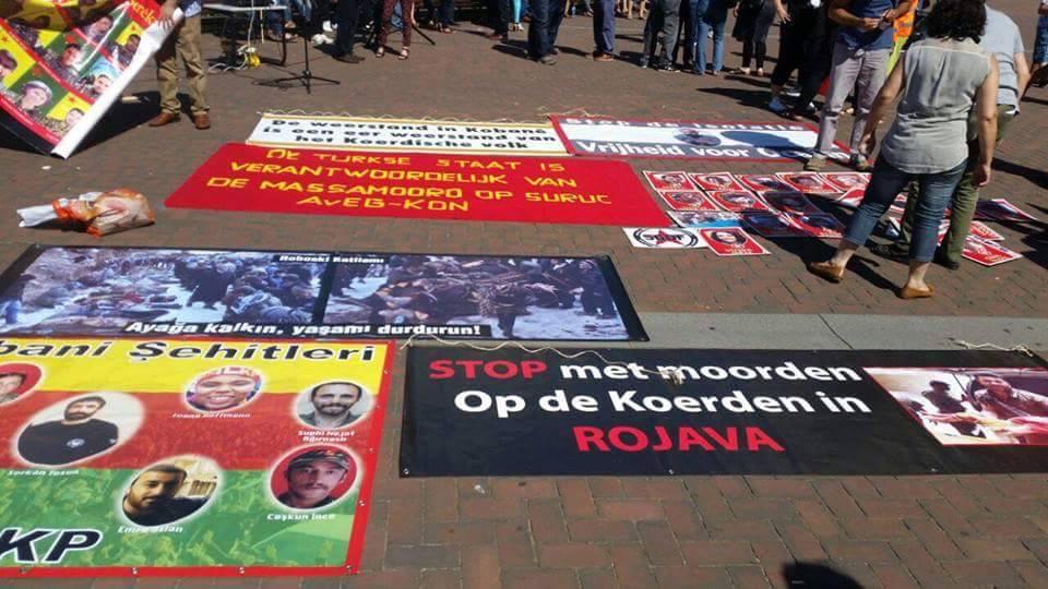 Den Haag'ta katliamlara karşı eylem