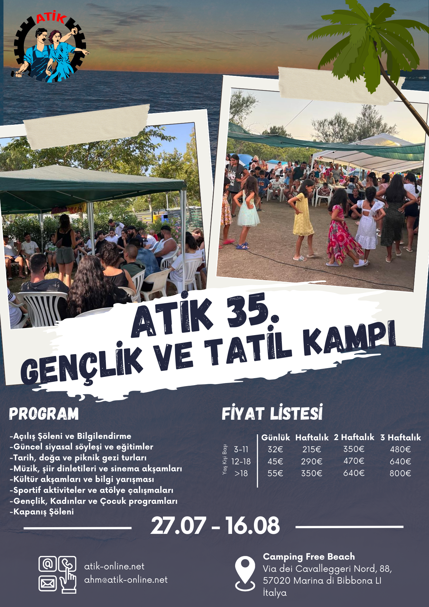 ATİK 35.  Gençlik ve Tatil Kampı